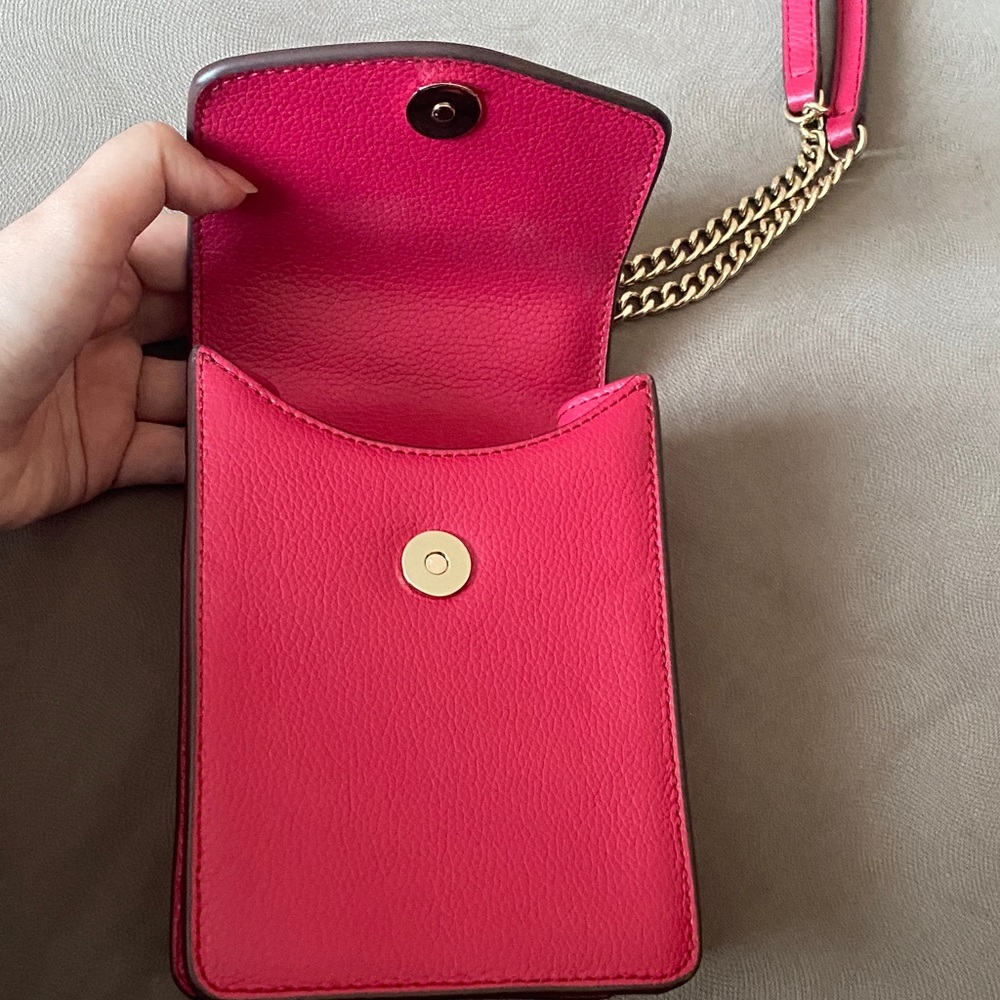 DKNY Fuchsia Crossbody Bag with Gold Accents - Picture 7 of 10